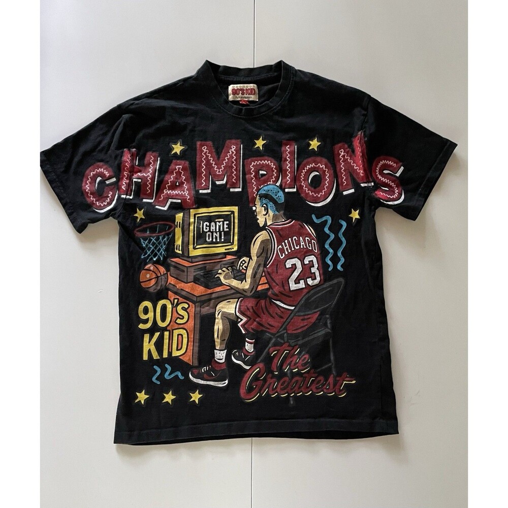 Medium Double-Sided Brand Makers Basketball “Champions” 90’s Kid T-Shirt